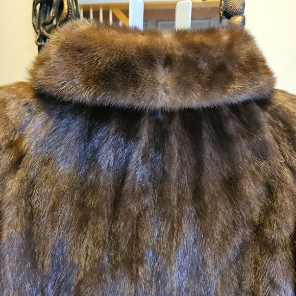 Vintage EMBA Lunaraine Natural Demi-Buff Mink Coat Full Length Dittrich Furs M - Picture 15 of 15